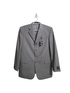 Vanetti NWT Gray Pinstripe Single Breasted Blazer Sz 42L